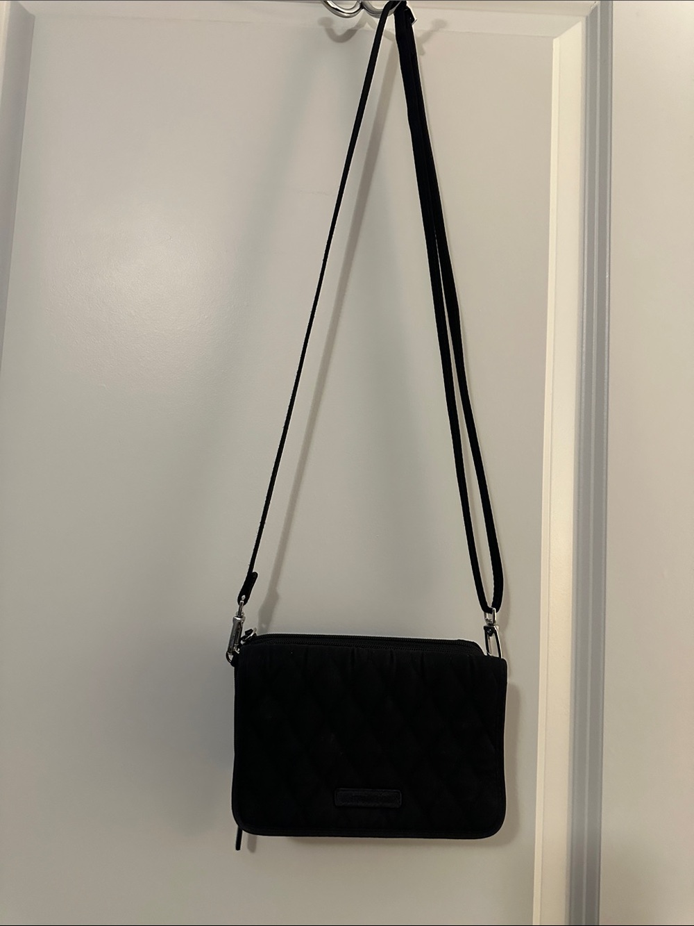 Vera Bradley Black Quilted Crossbody Small Shoulder Bag